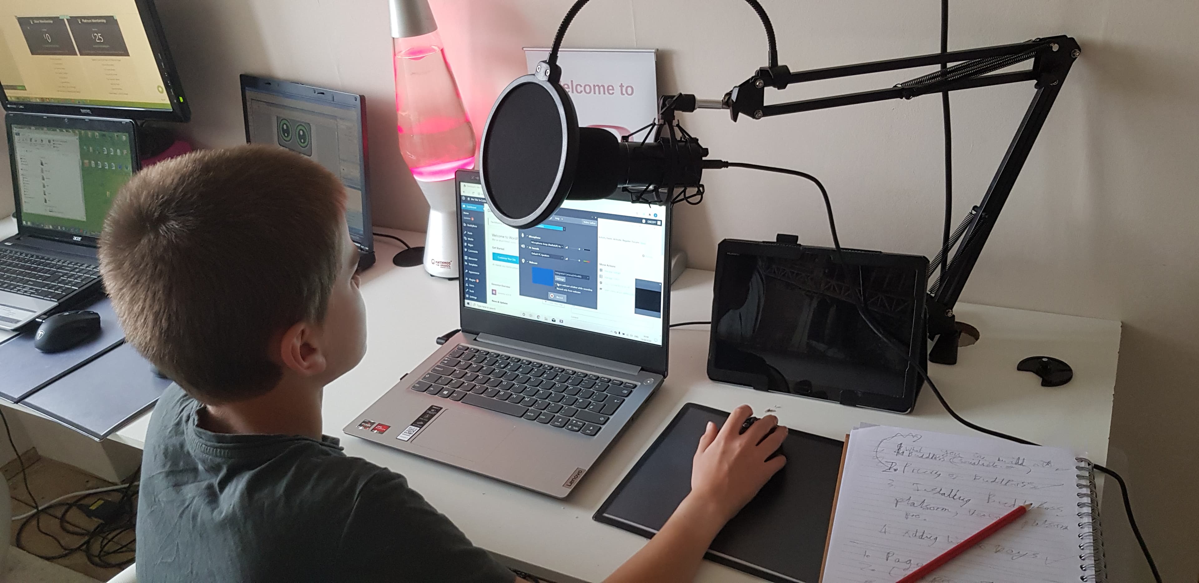 Ethan coding at age 10